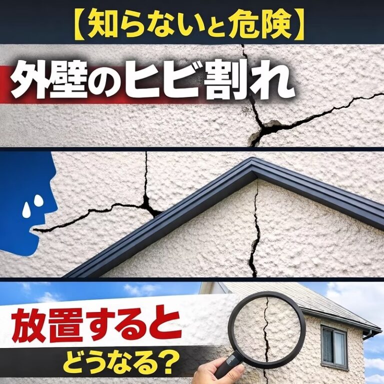 【知らないと危険】外壁のヒビ割れ、放置するとどうなる？
